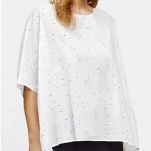 Eileen Fisher Splatter Print Boxy Blouse size XS
